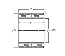 Four Row Cylindrical Roller Bearing