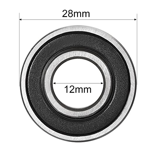 bearing dimensions 6001 2rs deep groove ball bearing 6001 ZZ 12*28*8MM   rodamiento